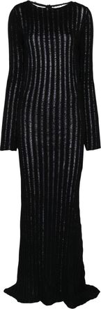 Jade Cropper Open-Back Knitted Maxi Dress - Womens - Organic Cotton