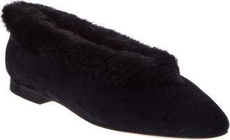 Jimmy Choo London Margot Suede & Shearling Flat