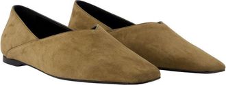 Toteme Womens Flat Green Lambskin