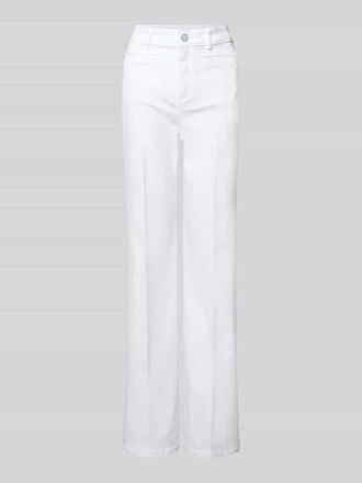 Christian Berg Wide Fit Jeans mit B&uuml;gelfalten in Weiss, Gr&ouml;&szlig;e 34/28
