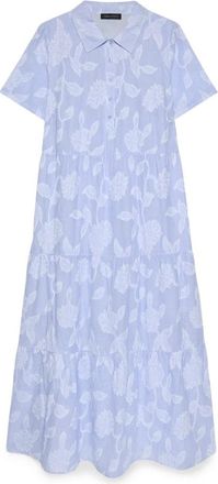 Fiorella Rubino Shirt Kleedjes - Dames - Casual kleedjes - Blauw - 2XL - Katoen - Kleedjes