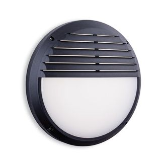 Netlighting Luca Outdoor Integrated LED Bulkheads Round Black IP65