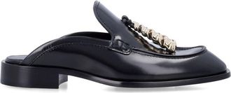 Loewe Black Leather Mules