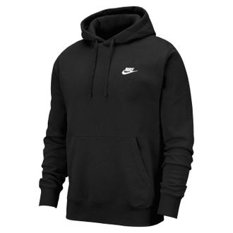 Nike Unisex Volwassen Sportkleding Club Hoodie (Zwart/Wit)