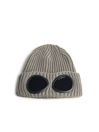 C.P. Company CP Company Goggle beige wollen muts