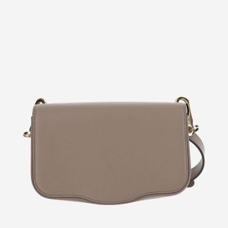 Valentino Garavani Womens Vlogo Signature Messenger Bag Beige Leather Shoulder