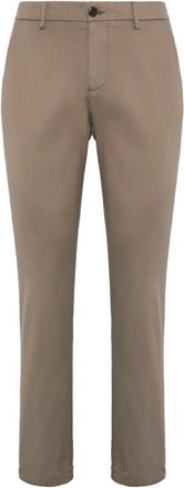 Boggi Milano Broeken, Heren, Beige, W38, Katoen, Stretch Katoen/Tencel Broek