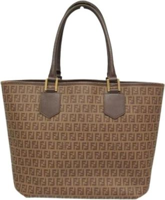 Fendi Pre-owned Tote Bags, female, Brown, Size: ONE SIZE Pre-owned 8Bh240 Tote Bag