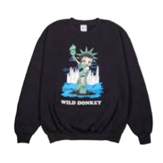 Wild Donkey Heren, Sweatshirts & Hoodies, Zwart, Maat: L Katoen