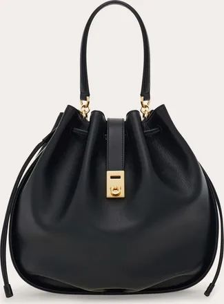 Ferragamo Women Hug bucket bag Black