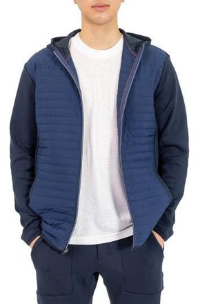 PinoPorte Stretch Cotton Blend Windbreaker Jacket in Navy at Nordstrom Rack, Size Xx-Large