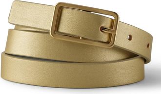 Lands End Reversible Skinny Belt in Light Gold/silver at Nordstrom, Size X-Small