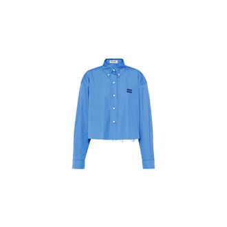 Miu Miu Cropped poplin shirt