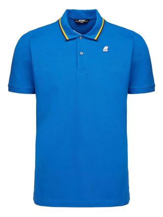 K-Way Jud poloshirt met gestreepte kraag - Blauw