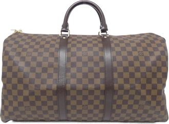 Louis Vuitton Brown Coated Canvas Boston Bag (Pre-Owned)