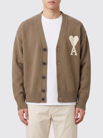 Ami Cardigan Ami Paris in lana e cotone con logo