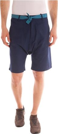 Daniele Alessandrini Shorts - Heren - Korte Broeken - Blauw - M - Polyester - Korte Broeken
