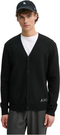 A.P.C. Kenny Cardigan - Heren - Vesten - Zwart - M - Wol - Truien & Vesten