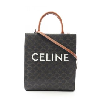Celine Black Brown Coated Canvas Leather Tote Bag (Pre-Owned)