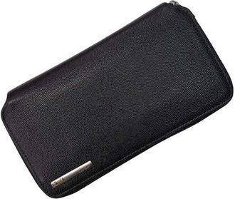 Cartier Black Leather Long Wallet (Bi-Fold) (Pre-Owned)