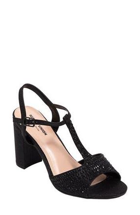 Ninety Union Alexa Embellished T-Strap Sandal in Black at Nordstrom Rack, Size 10