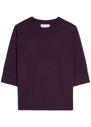 Dries Van Noten Tuan Merino Wool top - Dark Purple - S (UK8-10 / S)