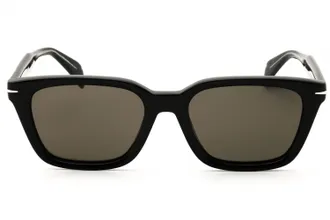 David Beckham DB7135FS Rectangular Dark Grey Lens Sunglasses - Black