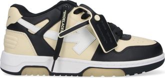 Off-white Glow-In-The-Dark Leather Sneakers With Iconic Logo Details