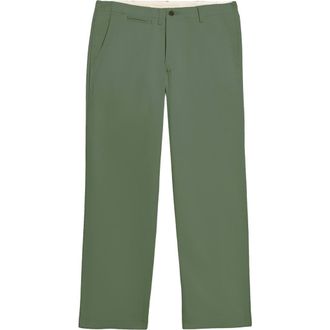 Fortela Officer Cotton Satin Chino Trousers in Green at Nordstrom, Size 31 Eu