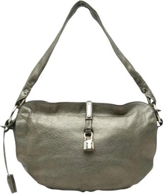 Celine Pre-owned Bittersweet Leren Schoudertas - Dames - Vintage Schoudertas - Grijs - ONE Size - Leer - Vintage