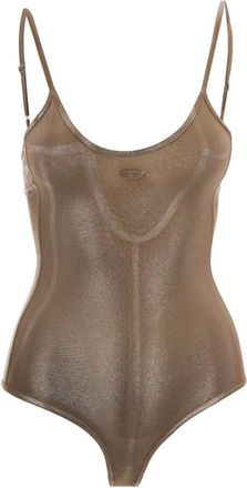Diesel Tops, Dames, Bruin, S, T-Imyny Bodysuit