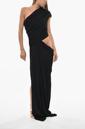 Dsquared2 Solid-Color One-Shoulder Dress With Asymmetric Side Opening Dsquared2