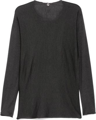 Label Under Construction raw edge T-shirt - Grey