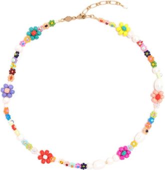Anni Lu Mexi Flower beaded necklace - women - Pearls - One Size - Multicolour