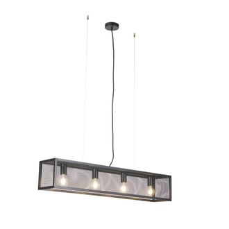 QAZQA Lámpara colgante acero negro