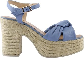Gaimo Espadrilles Denim Fashion Handschoenen - Dames - Sandalen met hakken - Blauw - 36 EU - Denim - Schoenen