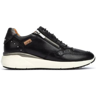 Pikolinos Sella Zip-Lace Sneaker - Dames - Sneakers - Zwart - 36 EU - Leer - Schoenen