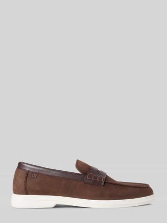 Tommy Hilfiger Slipper aus echtem Leder in Mittelbraun, Gr&ouml;&szlig;e 41