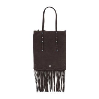 Pinko One- Two- Three Bag - Dames - Shoppers - Bruin - ONE Size - Leer - Tassen