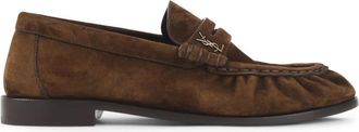 Saint Laurent Brown Suede Loafers