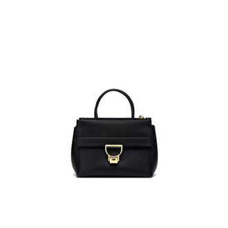 Coccinelle Arlettis Handtas Gekorrelled Leer - Dames - Handtassen - Zwart - ONE Size - Leer - Tassen