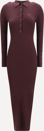 Courr&egrave;ges Abito lungo polo in maglia a coste Woman M