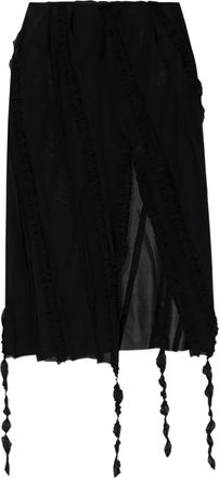 Blumarine Gonna midi con ruches - Nero