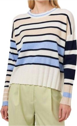 Brodie Oceana Stripe 2.0 Sweater In White/multi