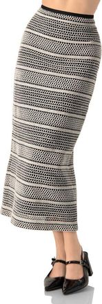 Ivonne Knitted Midi Pencil Skirt in Black at Nordstrom, Size 10