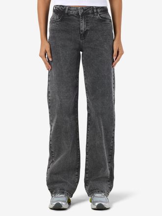 Noisy May Weite Jeans NOISY MAY NMYOLANDA NW WIDE JEANS AZ391DG FWD NOOS, Damen, Gr. 26, L&auml;nge 30, blau (dunkelgrau denim), Denim/Jeans, Obermaterial: 99% Baumw