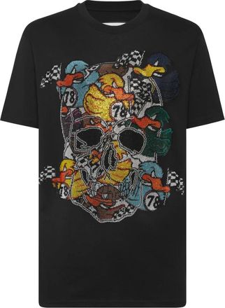 Philipp Plein T-Shirt Ronde Hals Duck - Heren - T-shirts - Zwart - M - Katoen - Tops