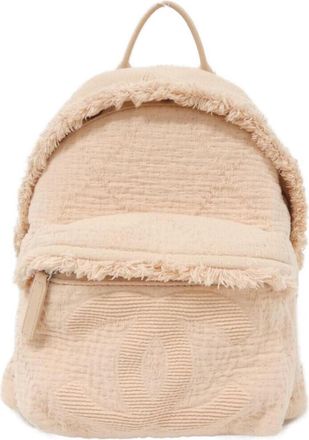 Chanel Pink Canvas Leather Backpack (Pre-Owned)