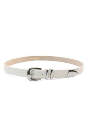 Petit Moments Atlas Faux Leather Belt in White/Silver at Nordstrom, Size X-Small