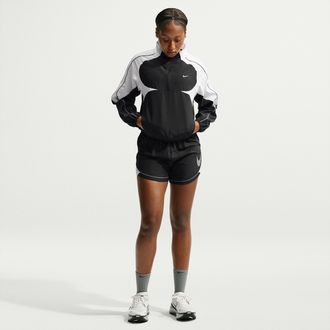 Nike Womens Swoosh Dri-FIT Mid-Rise Unlined Running Shorts in Black | IQ0209-010